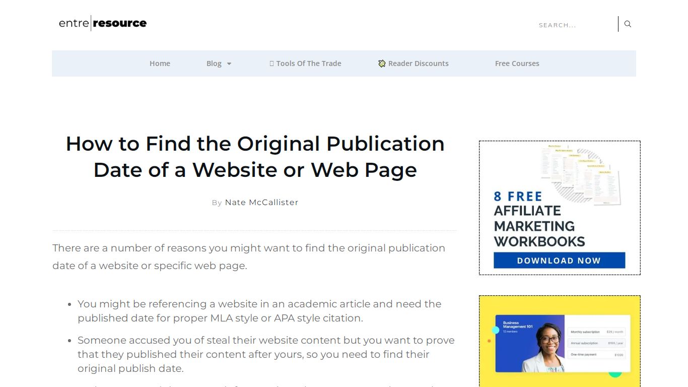 How to Find the Original Publication Date of a Website or Web Page