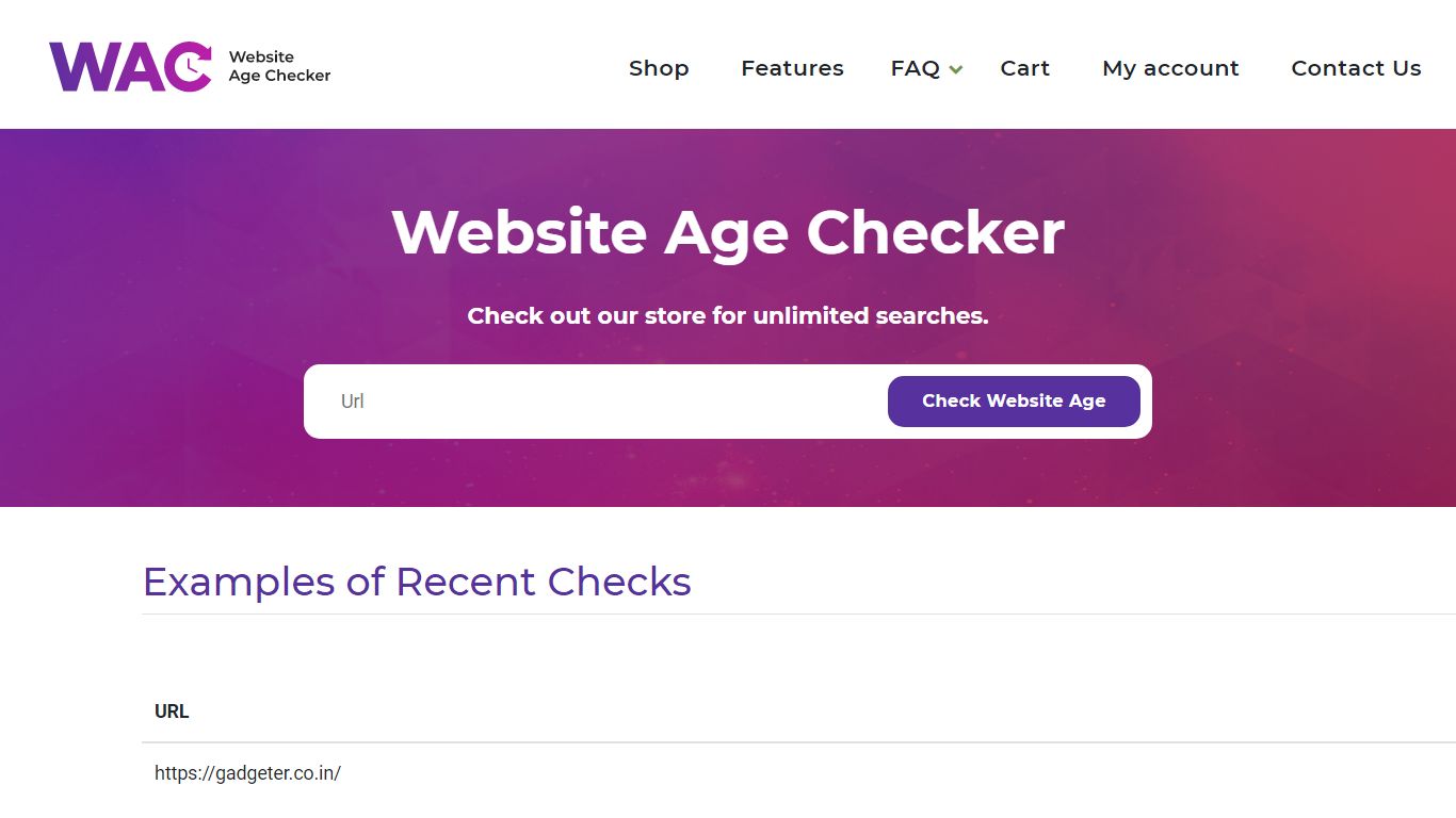 Website Age Checker - Find Out the Age of a Website