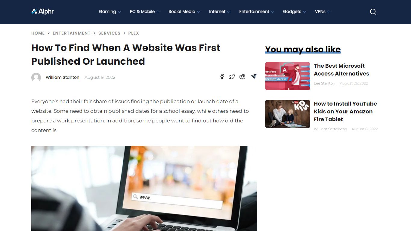 How to Find When a Website Was First Published or Launched - Alphr